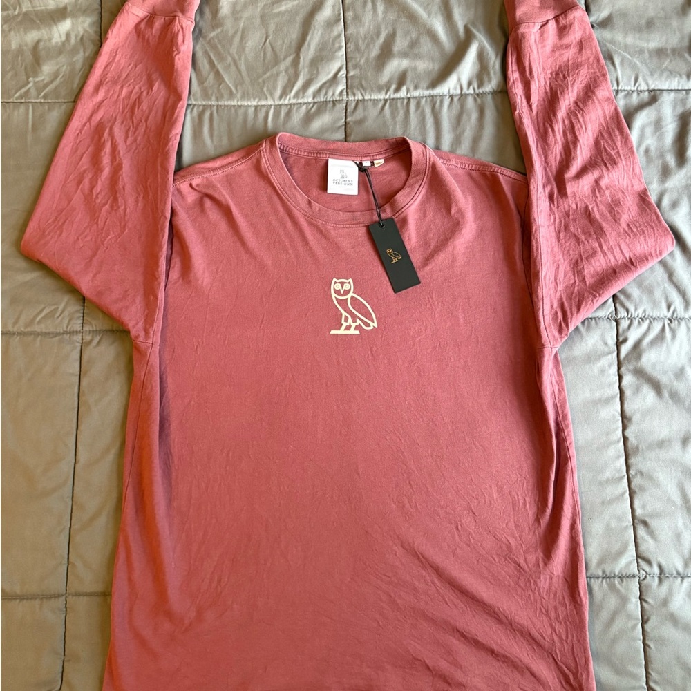 OVO Pink Long Sleeve Tee